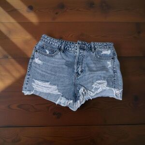 Hidden Hi Rise Cut Off Denim Shorts Size Large Waist 29” #16